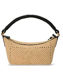 Loewe Cala Mini Bag In Classic Calfskin And Raffia A120HPLX15 Apricot