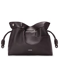 Loewe Panta Medium Flamenco Clutch In Shiny Calfskin A411FC1XBV
