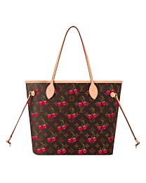 Louis Vuitton x Takashi Murakami Neverfull MM Cherry M13263 Brown