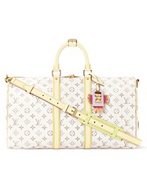 Louis Vuitton Keepall Bandouliere 45 Travel Bag M29674 Cream