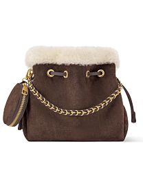 Louis Vuitton LV Bella Suede Monogram Tote Bag M26684 Dark Coffee