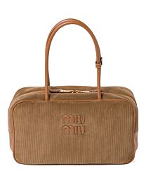 Miumiu Beau Corduroy Top-handle Bag Coffee