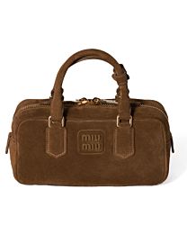 Miu Miu Arcadie Suede Tote Bag 5BB142 Coffee