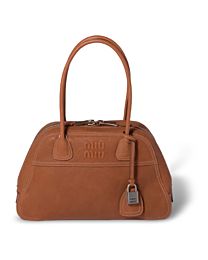 Miu Miu Vivant Nappa Soft Leather Handbag 5BB199 Coffee