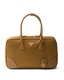 Prada Re-Edition 1980 Large Re-Nylon And Saffiano Leather Double Handle Bag