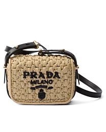 Prada Crochet And Leather Shoulder Bag 