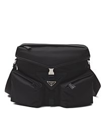 Prada Hot-nylon and leather shoulder bag