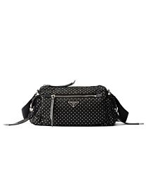 Prada Re-Nylon Bag With Studs 1BC236 Black
