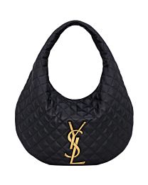 Saint Laurent Icare Hobo In Quilted Nappa 858160 Black