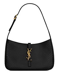 Saint Laurent Le 5 A 7 Hobo Bag In Cowhide Black