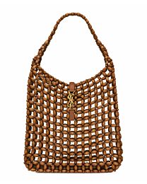 Saint Laurent Le 5 A 7 Large In Wood Beads 823807 Coffee