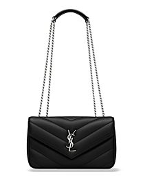 Saint Laurent LOULOU Small Quilted Lambskin Handbag Black