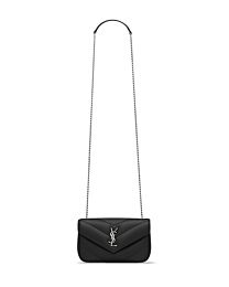 Saint Laurent LOULOU Mini Lambskin Handbag Black