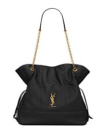 Saint Laurent Jamie Shopping Bag In Lambskin Black