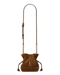 Saint Laurent Jamie Mini Shoulder Pouch In Suede S859174 Coffee