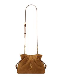 Saint Laurent Jamie Shoulder Pouch In Suede S862712 Coffee