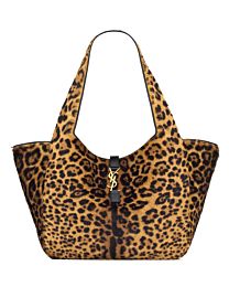 Saint Laurent Le 5 A 7 Bea In Pony Hair Leather Coffee