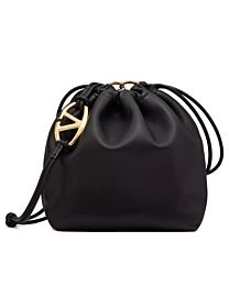 Valentino Vlogo Pouf Nappa Leather Pouch 