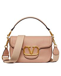 Valentino Garavani Alltime Grainy Calfskin Shoulder Bag 