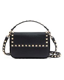 Valentino Rockstud Grainy Calfskin Pouch