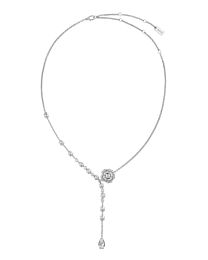 Chanel Bouton De Camelia Necklace J12058 Silver