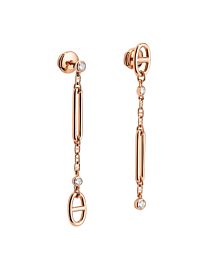 Hermes Women's Chaine D'ancre Chaos Earrings Red
