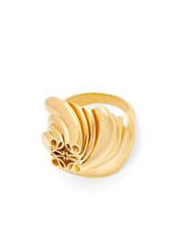 Loewe Women's Twisted Anagram Signet Ring Golden