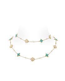 Louis Vuitton Color Blossom BB Multi-Pattern Long Necklace Q94887 Blue