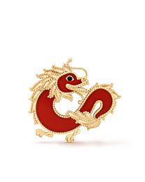 Van Cleef & Arpels Women's Lucky Animals Dragon Clip Red