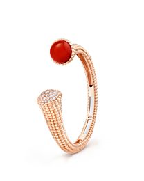 Van Cleef & Arpels Perlee Couleurs Bracelet, Small Model Red