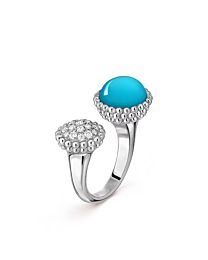 Van Cleef & Arpels Perlee Couleurs Between The Finger Ring Blue