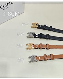 Celine Women's TRIOMPHE Buckle Leather Belt