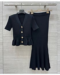 Self-Portrait Women's Knit Suit Black