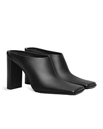 Alaia Women's Square Mules In Calfskin Black