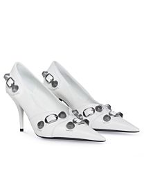 Balenciaga Women's Cagole 90MM Pump White