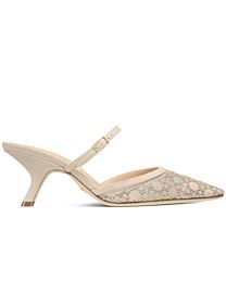 Christian Dior Women's Capture Heeled Mule Cream