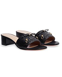 Christian Dior Women's Mule A talon Dior Cannage Black