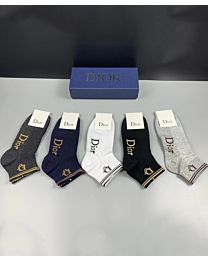 Christian Dior Logo printing Ankle Socks Polychrome