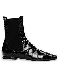 Chanel Women's Ankle boots Crocodile G47183 Black