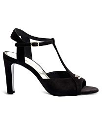 Chanel Women's Sandals Golden G47030 Black