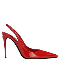 Dolce & Gabbana Women's Patent Leather Slingbacks Red