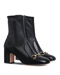 Gucci Women's Ankle Boot With Horsebit 794334 Black