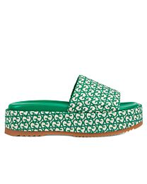 Gucci Women's GG Platform Slide Sandal 623212 Green