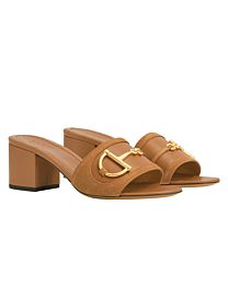 Gucci Women's Slide Sandal With Horsebit Coffee