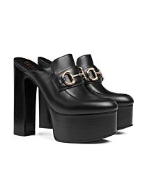 Gucci Women's Platform Mule With Horsebit 835135 Black