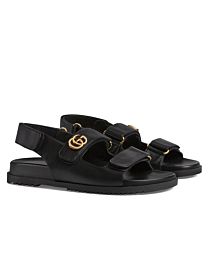 Gucci Women's Double G Sandal 771578 Black
