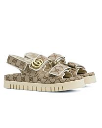 Gucci Women s Sandals With Double G Apricot