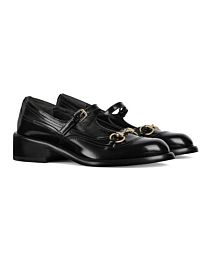 Gucci Women's T-Strap Shoes With Horsebit 847769 Black