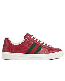 Gucci Unisex Ace Sneaker With Web 757943 Red