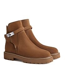 Hermes Women's Jeff Ankle Boots 202255 Coffee